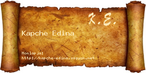 Kapche Edina névjegykártya